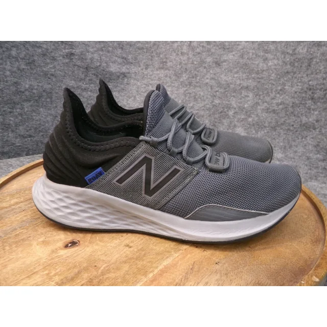 New Balance Men's Fresh Foam Roav Gray Black Running Shoes MROAVCG Size 8.5 D