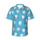thumbnail image 1 of Balery Cute Healthy Teeth Camisas hawaianas de manga corta para hombre, camisas playeras de corte holgado, camisas de vacaciones con botones,3X-Large, 1 of 7
