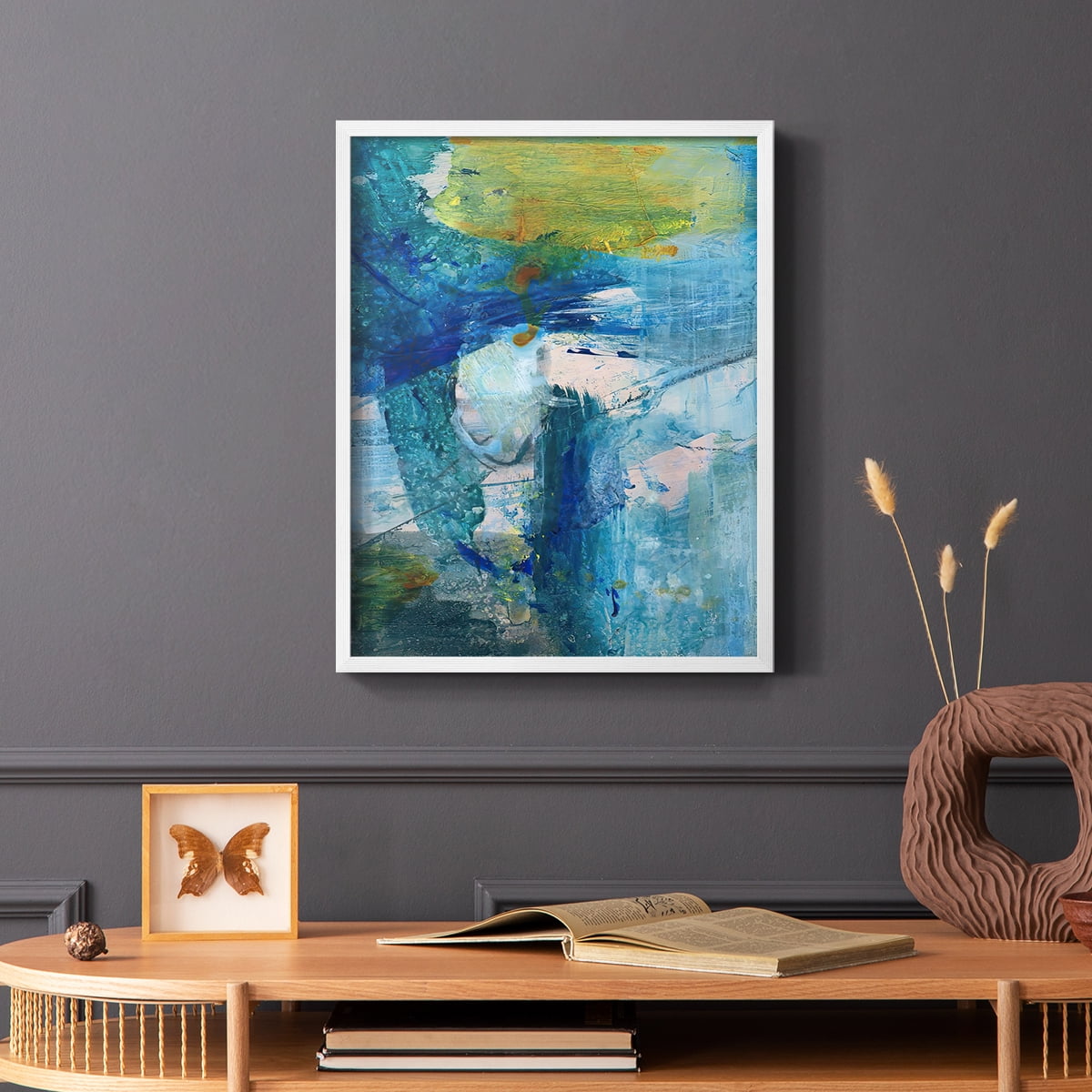 Spring Winds III in White Solid Wood 8 x 10 Framed Print
