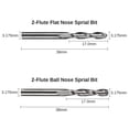 thumbnail image 3 of Brocas fresadoras CNC End Mills Genmitsu MC40A, 40 piezas, vástago de 1/8, 3 of 7