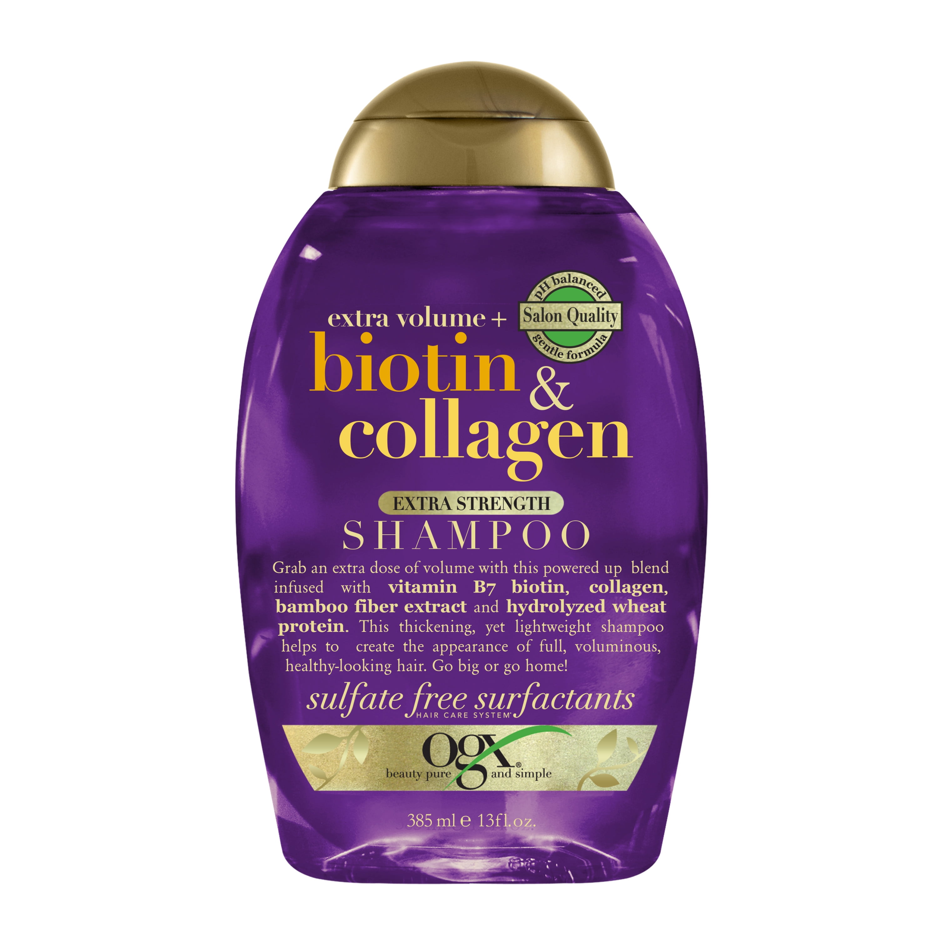 OGX Thick & Full + Biotin & Collagen Extra Strength Volumizing Daily Shampoo with Vitamin B7, fl oz - Walmart.com