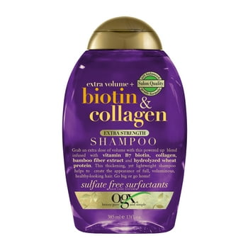 OGX Thick & Full + Biotin & Collagen Extra Strength Volumizing Daily Shampoo with  B7, 13 fl oz