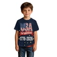 thumbnail image 4 of CONZONE 250 Anniversary Usa Tee Shirts For Toddler Boys Independence Day Letter Print Crew Neck Short Sleeved Comfortable Tops Navy Size 9-10 Years, 4 of 4