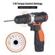 thumbnail image 5 of Kit de taladro / destornillador inalámbrico de 12 V, pulidora de velocidad variable de 1400 rpm, jue Irfora Pulidora, 5 of 7