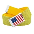 thumbnail image 1 of American Flag Flip Top Men's Belt Buckle with Canvas Web Belt Medium Glitter Gold, 1 of 3
