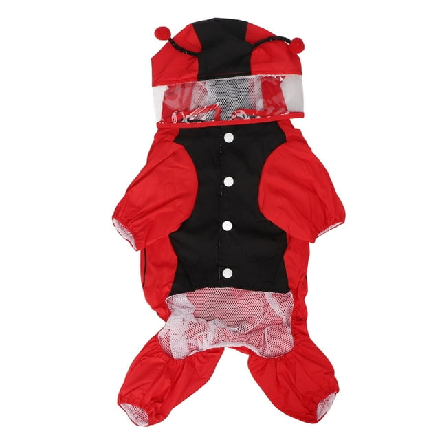 Dog Raincoat Double Layer Breathable Lightweight Waterproof Reflective Dog Rain Jacket for Daily Walking Running M