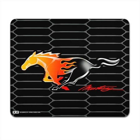 Computer Mustang - Ford Mustang Flame Pony Computer Mouse Pad