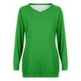 thumbnail image 4 of bnaln Long Sleeve Tops Womens T Shirts Casual Tunic Tops Dressy Shirts for Leggings V Neck Spring Loose Pullover Blouse Comfy Lightweight Sweatshirts Plus Size Tshirts Basic Plain Tees, 4 of 4