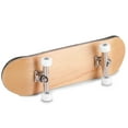 thumbnail image 3 of Maple Wood Finger Skateboard, Bearing Wheels, PU Pad,  Alloy Rubber, Complete Set, Great for Fidgety Hands  Handmade Mini Skateboard for Sport Training Props in Light Brown, 1, 3 of 7