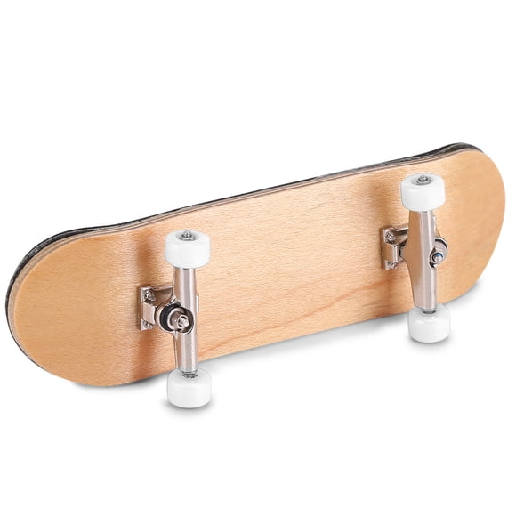Mini Finger Skateboard, Wooden Finger Board with Ball Bearings, Adults and Kids Shock Absorption Rubber for  Experience, Small Size and Lightweight for Easy Portability