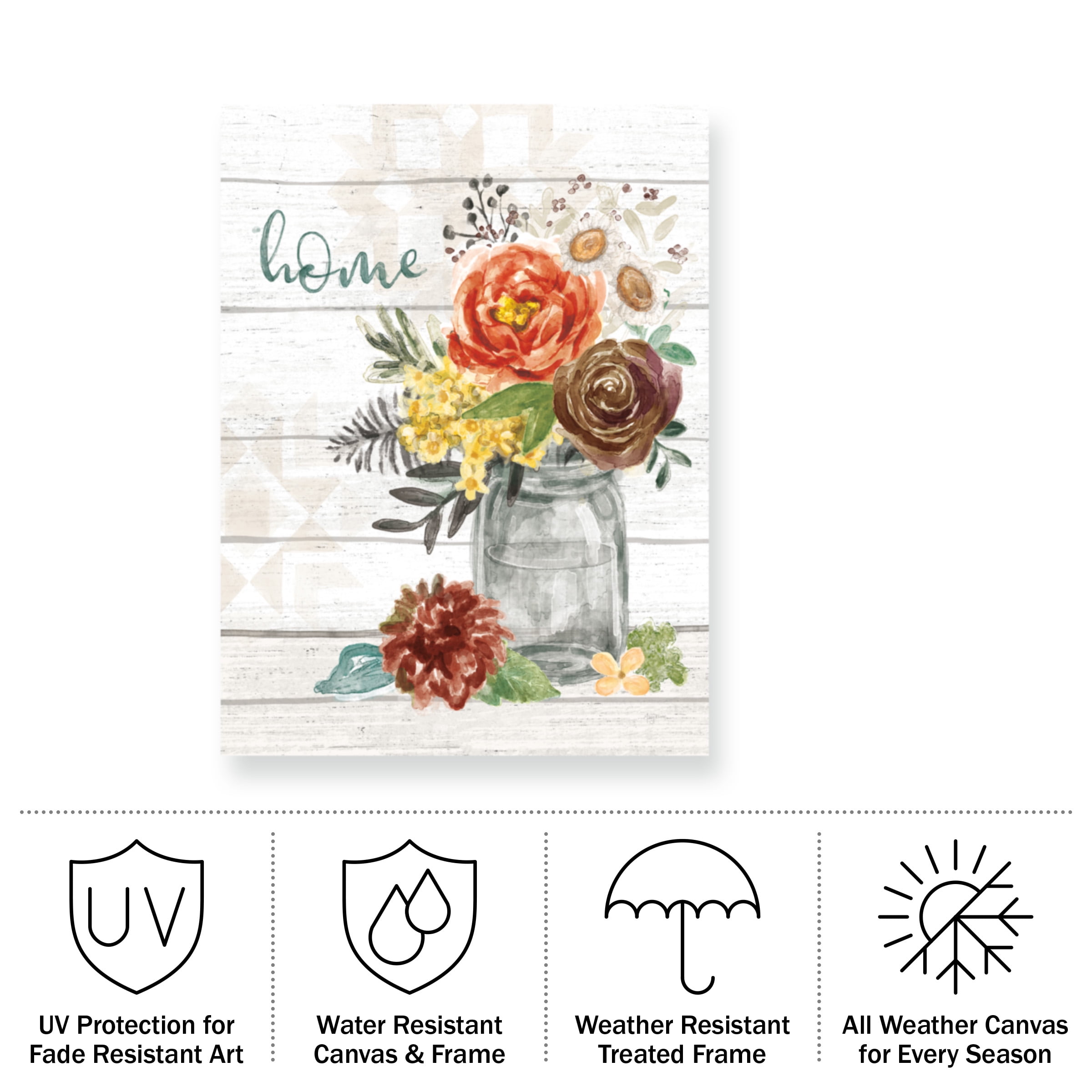 Mary Urban 'Flower Fest V' Outdoor All-Weather Wall Decor