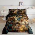thumbnail image 1 of YST Ancient Rome Comforter Set European Mythology Bedding Twin Size 3D Sculpture Pattern Bedding Comforter Sets Retro Style Soft Breathable Bedroom Decor with 2 Pillowcases, 1 of 5