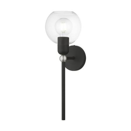 

Livex Lighting 1 Light Steel Single Sconce With Black Finish 16971-04