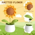 thumbnail image 4 of PONPRNGY Crochet Flowers - Artificial Sunflower Giifts for Women - Handmade Knitted Flower for Car Dashboard Decor - office Desk Home Decoration - Funny Gifts on Birthday Christmas, 4 of 7