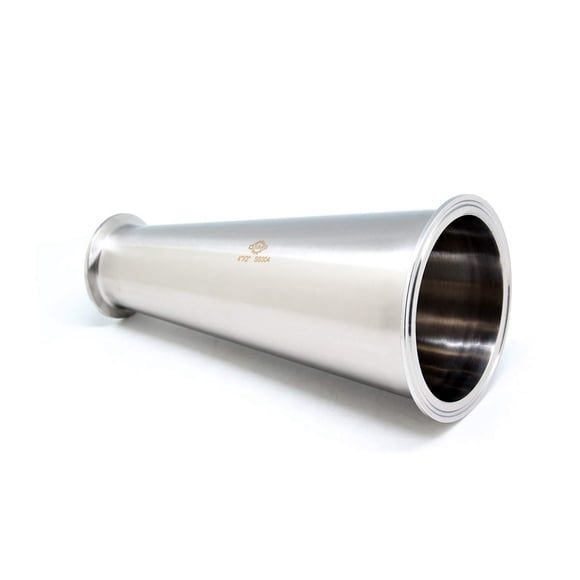 QiiMii Accesorio reductor sanitario SS304 Tri abrazadera Estilo virola Tubo de 4 "" OD a tubo de 2" OD (4 PULGADAS X 2 PULGADAS)