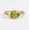 Rose Plated, variant on Solitaire Pear Cut Peridot Bypass Band Ring, Green Gemstone Stackable Ring, August Birthstone Ring, Anniversary Ring Gift For Love