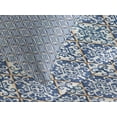 thumbnail image 4 of Ambesonne Moroccan Quilted Bedspread Set 3 Pcs, Azulejo Ceramic Motif, Queen Size, Blue Cream Marigold, 4 of 5