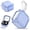 Blue, variant on Dteck for Samsung Galaxy Bud 4 Pro Case / Galaxy Bud 4 Case with Carabiner, Crystal Clear Protective Cover with Phone Stand,Blue