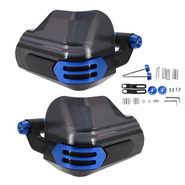 Protector de guardamanos universal 1 juego de Unique Bargains para motocicletas, protección contra el frío, a prueba de viento y lluvia, azul, PC, aleación de aluminio