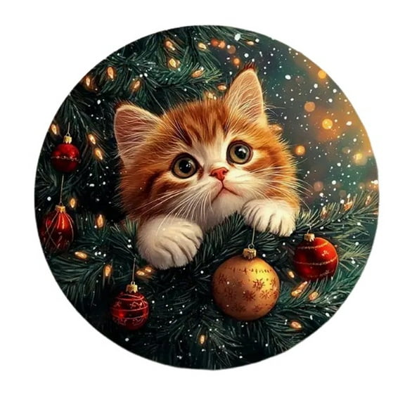 1/4 Coaster Set Diatomite Absorbent Mug Mats Anti Slip and Heat Insulation Hot Pad Cute Cat Kitchen Items Accessories Decoration