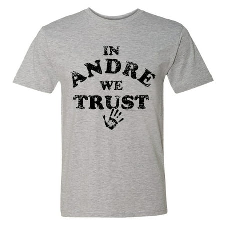 LICENSED Pro Wrestling Tees™ Adult Mens Unisex Andre The Giant In Andre We Trust HQ Fashion