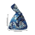 thumbnail image 2 of Jiibva Japanese Style Wave Wrist Bag Sleeve Knot Pouch Cute Knit Purse Crochet Wristlet Handbag Portable Canvas Tote Multifunctional Wrist Bag for Female, Women, 2 of 7