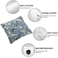 thumbnail image 4 of JRXY Crane Throw Pillow Case Cushion Covers Flying Bird Flower Blue White for Couch Bed Sofa Car Waist,&nbsp;Suitable for All Season Pillow Case for Room Bedroom Sofa Chair,2 Pcs White, 4 of 6