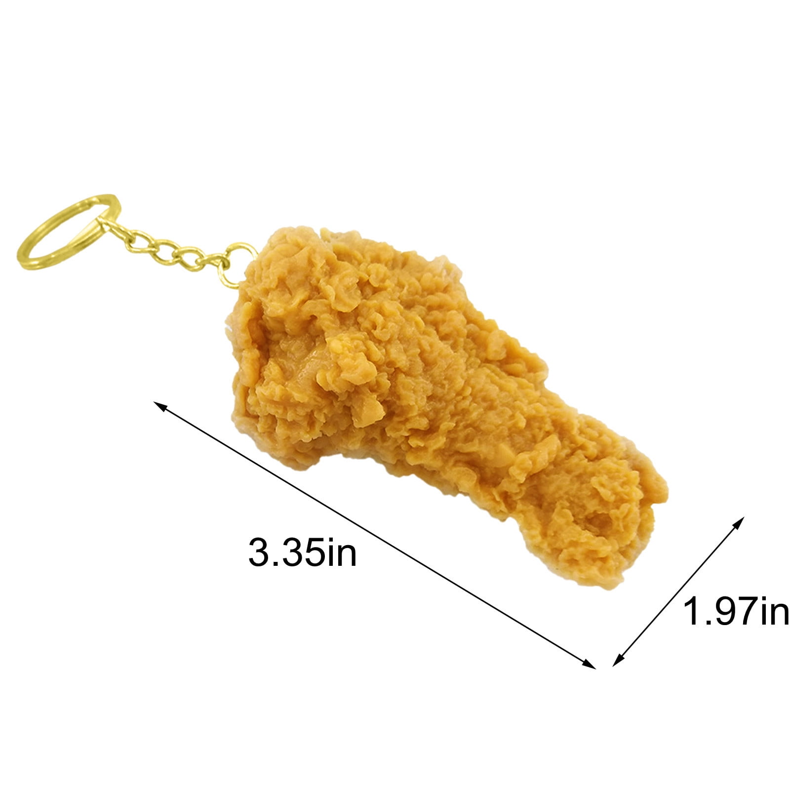 Simulation Pvc Food Pendant Keychain Fried Chicken Leg - Temu