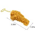 thumbnail image 3 of Fiudx Liquidación de ahorros de verano Llavero de pollo frito cocido falso, simulación de modelo de comida artificial, accesorios de comida falsa, carne para cocina, decoración del hogar, fiesta, mer, 3 of 7