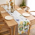 thumbnail image 3 of Sunflowers Table Runner - 60 Inch Long, Kitchen Dining Table Runner Dresser Scarves, Spring Flowers Gnomes Hydrangea Daisy Wood Farmhouse Decor for Coffee Tables Wedding Party Banquet, 3 of 8