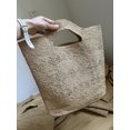 thumbnail image 4 of Bolso de playa de vacaciones de verano de moda 2024, sencillo e informal, versátil, tejido Lafite, hueco, bolso de mano de gran capacidad para mujer, 4 of 5