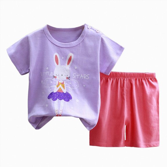 KPOPLK Toddler Boys Pajamas Summer Pjs Kids Short Sets Baby Sleepwear Jammies Colthes 2-7 Years Size 3-9 Months