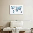 thumbnail image 2 of Elephant Stock World Map Blue Wall Art - Horizontal Canvas Wall Art - Living Room Wall Decor - Map Canvas - Blue And White Decor By Urban Epiphany - 30" x 20", 2 of 8