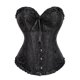 thumbnail image 1 of Corsé deshuesado con cordones para mujer, corpiño, lencería, Bodyshaper, Top, corsé de princesa, negro, 1 of 6