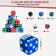 thumbnail image 3 of MR Chips D6 Standard 16 mm Opaque Dice with Pip Dots - 50 pack - 5 Color Mix, 3 of 8