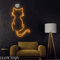 thumbnail image 3 of Glowneon Cat With Heart Neon Sign, Cute Cat Back Led Sign, Kid Gifts, 3 of 5