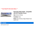 thumbnail image 2 of Back Glass Wiper Blade - Compatible with 2013 Hyundai Tucson, 2 of 2