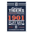 thumbnail image 1 of Detroit Tigers Sign 11x17 Wood Established Design, 1 of 1