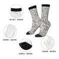 thumbnail image 5 of Honeii Silver Glitter Print Adult Socks,Crew Socks,Casual Calf Socks,Daily Wear Socks for Men & Women, Perfect for Sports, Casual and Everyday Use, 5 of 6