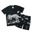 thumbnail image 1 of Ensemble pour Garçon, Vêtements d'Été, T-Shirt Dinosaure à Col Rond, Ensemble de Shorts Décontractés, Pyjamas Garçon 5T, 1 of 3