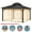 brown, variant on SDOTXA Gazebo Universal Replacement Mosquito Netting - Outdoor Gazebo Canopy 4-Panel Screen Walls with Zipper for 10‘ x 10‘ Gazebo (Mosquito Net Only)