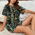 thumbnail image 6 of Bixox Women's Lilies Flowers Printed Pajama Set 2 Piece Lounge Set Top and Shorts Soft Pajamas, Shorts with Pockets, 6 of 7