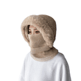 thumbnail image 1 of ManxiVoo Full Coverage Balaclava Style Knit Hat Wind Resistant Fleece Lined For Extreme Weather Outdoor Activities SizeBeige, 1 of 6