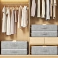 thumbnail image 7 of Hovilon Non-Woven Fabric Storage Bag, Large Capacity Clothes Organizer with Zipper Closure & Carry Handles, Under-Bed Closet Storage Tote for Blankets Bedding Seasonal Clothing, Gray, 7 of 7