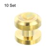 thumbnail image 3 of 10Sets Brass Chicago Screw Fasteners 5mm Post Nail Stud Rivets for Leathercraft, 3 of 5