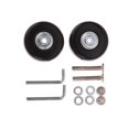 thumbnail image 3 of 2x Roues de Valise de Remplacement Universelles en Caoutchouc à Forte Capacité de Charge Noires Pivotantes 43mm, 3 of 8