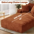 thumbnail image 4 of Aukfa 78.7" Extra Long Chaise Lounge Sofa, Oversized Upholstered Couch with 3 Pillows for Indoor Living Room/Bedroom,Orange, 4 of 8