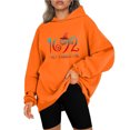 thumbnail image 1 of ICHUANYI despejar la camiseta de la mujer con sombrero relajado ropa de deporte de moda de otoño ropa casual con mangas largas con especias de calabaza con café con sombrero con una camiseta impreso ICHUANYI WER202308170107, 1 of 7