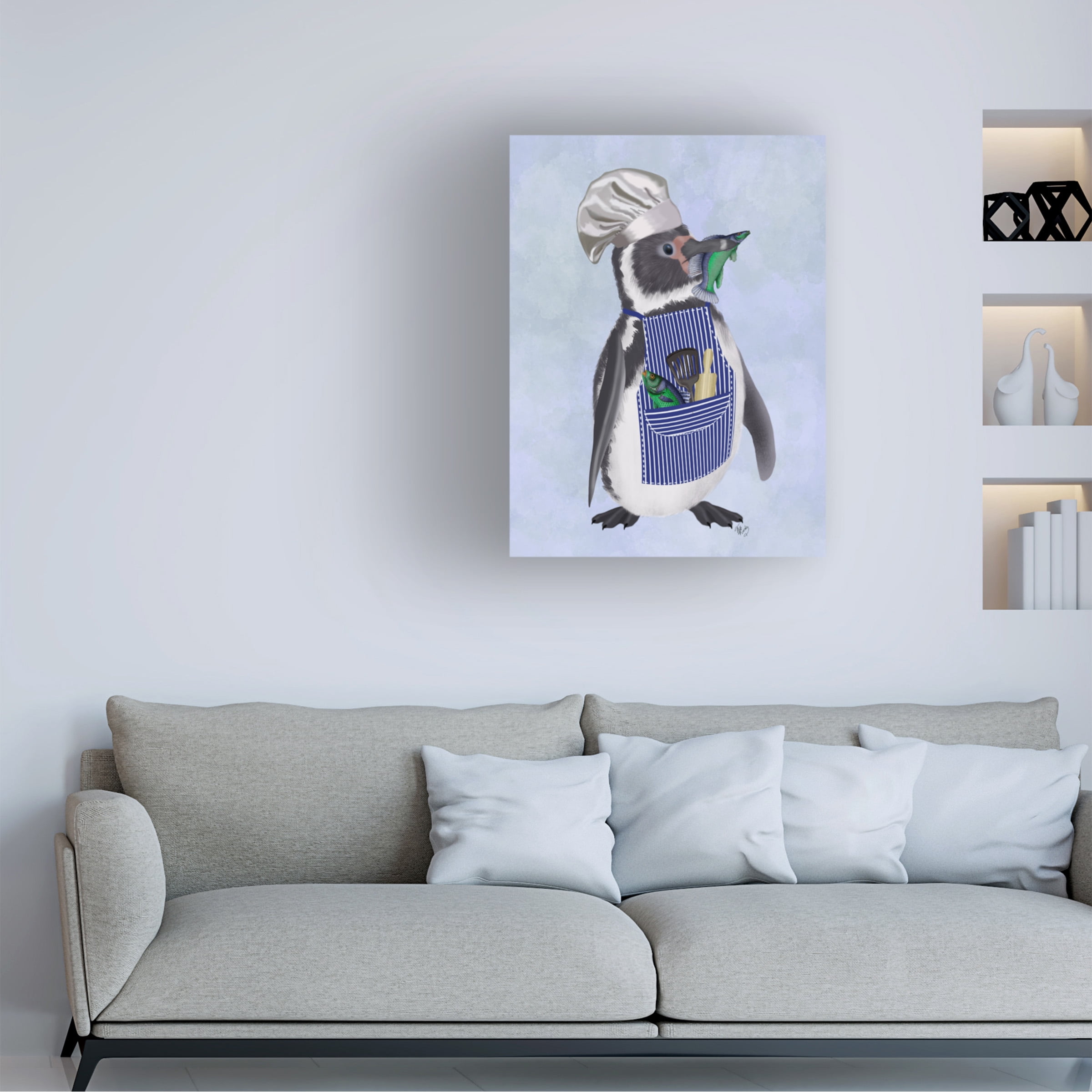 Fab Funky 'Penguin Chef' Canvas Art