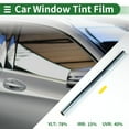 thumbnail image 3 of Película de Tinte para Ventanas Universal de Unique Bargains, Película de Privacidad 19.69 pies x 19.69 pulgadas Carbono 2 PLY PET Azul Claro 1 Pc VLT 78% IRR 15% UVR 40%, 3 of 8
